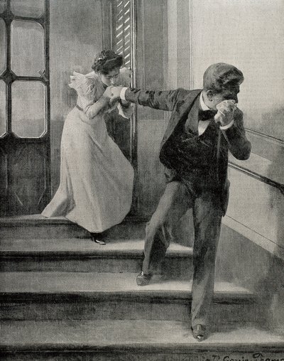 Trist farvel. 1900 (tegning) av José García Ramos