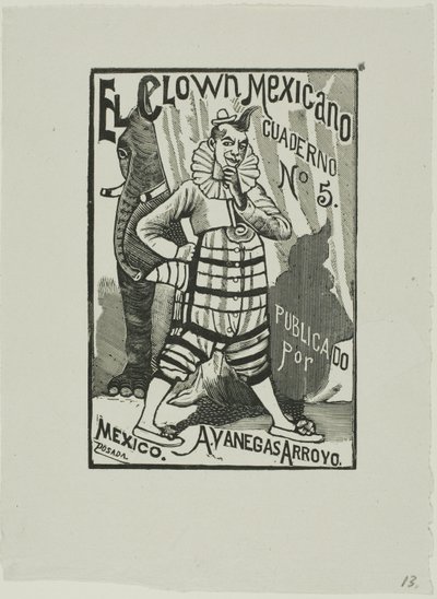 Meksikansk klovn, nei. 5 av José Guadalupe Posada