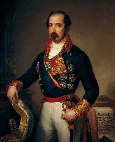 Portrett av Manuel Gutierrez de la Comcha i Irigoyen (1808-1874), markis av Duero av José Gutiérrez de la Vega