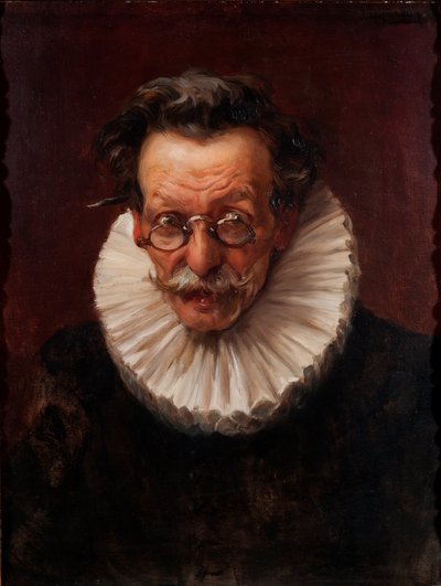 Portrett av en eldre mann kledd i stilen til Filip IV av José Llaneces
