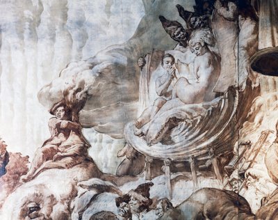 Utsmykning i ballsalen på Hotel Wandel i Paris, 1900-tallet (fresco) av José María Sert