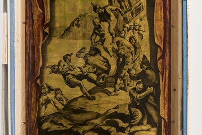 Detalj fra Adventures of Marin's Simbad: Murder of Young Rokh av José María Sert
