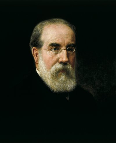 Portrett av Francisco Pi i Margall (1824-1901) spansk statsmann og forfatter (1824-1901) av José Sánchez Pescador