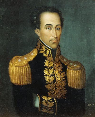 Portrett av Simon Bolivar, 1831 av Jose Anselmo Yanez