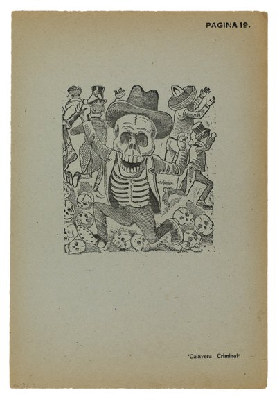 Calavera kriminell av José Guadalupe Posada