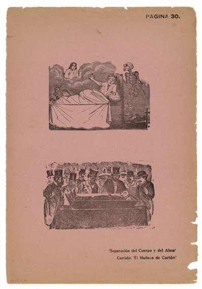 Separasjon av kropp og sjel (gravering) av José Guadalupe Posada