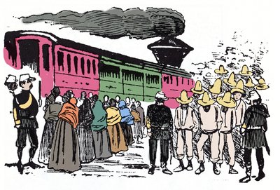 Den meksikanske revolusjonen (1910-1920): Xylografi av Jose Guadalupe Posada (1852-1913) av José Guadalupe Posada