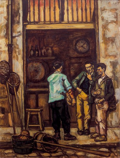 Tavernaen i Santander (Spania) 1944-1945 (olje på lerret) av Jose Gutierrez Solana