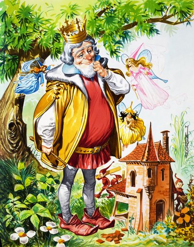 Konger med feer (gouache på papir) av Jose Ortiz