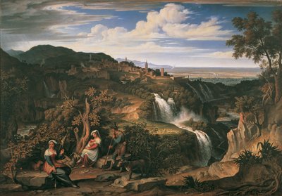 Fossene i Tivoli nær Roma av Josef Anton Koch