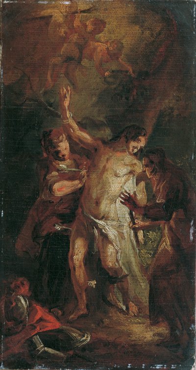 Den hellige Sebastian og kvinnene av Josef Anton Mesmer