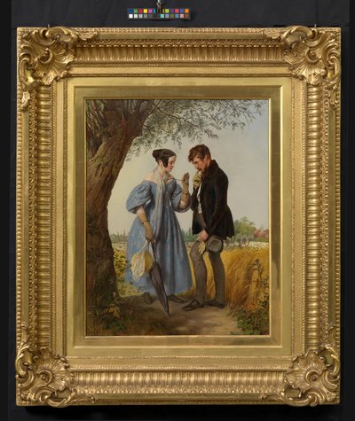 Møtet («Den avviste frieren», «En landeiers frieri») av Josef Danhauser