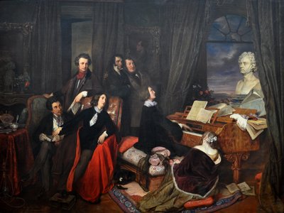 Franz Liszt Fantaserer ved pianoet, 1840 av Josef Danhauser