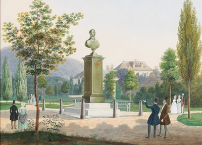 Erkehertug Rudolf, kardinal erkebiskop av Olomouc-monumentet i Ischl. av Josef Hafner