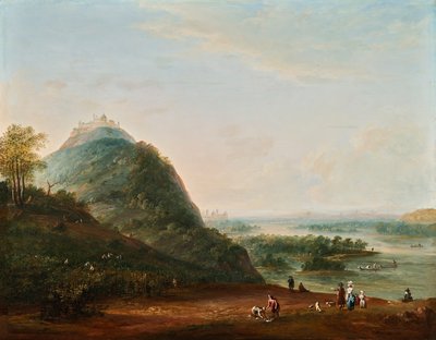 Høst foran Wien med utsikt over Klosterneuburg, Leopoldsberg, Bisamberg og Korneuburg av Josef Heideloff