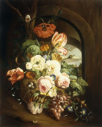 Stilleben med diverse blomster av Josef Holstayn