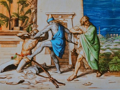 A2_Exodus_03_Moses dreper en egypter av Josef Johann Michel