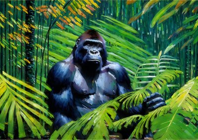 Dyr: Gorilla 3 av Josef Johann Michel