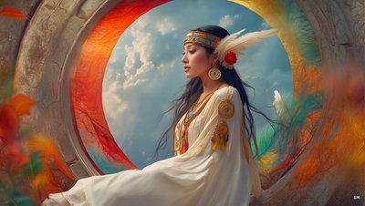 Dreamcore-pustløst tidløs_native american-05 av Josef Johann Michel