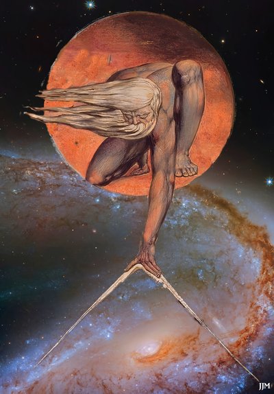 JJM-gjenskap: Blake-W_The Ancient of Days+JWST av Josef Johann Michel