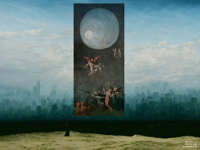 JJM gjenskaper Friedrich CD: Munken foran byen Vision 1 av Josef Johann Michel