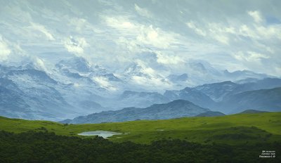 JJM gjenskaper Friedrich-CD: Drifting Clouds (Alpen Panorama) av Josef Johann Michel