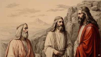 Jesus_Transfiguration med Moses og Elia_01 av Josef Johann Michel