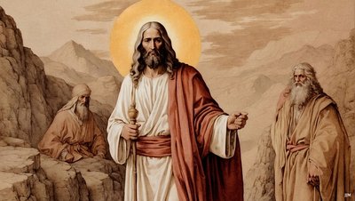 Jesus_Transfiguration med Moses og Elia_02 av Josef Johann Michel