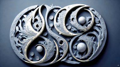 enkaustisk Feng Shui-konsept av YIN OG YANG _03 av Josef Johann Michel