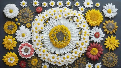 mandala: Kamille-Matricaria elementer_01 av Josef Johann Michel