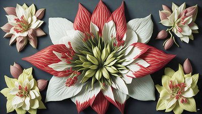 mandala: Amaryllis elementer_02 av Josef Johann Michel
