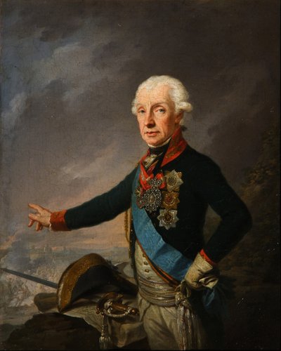 Portrett av feltmarskalk generalissimo prins Alexander Suvorov 1729–1800, 1799 av Josef Kreuzinger