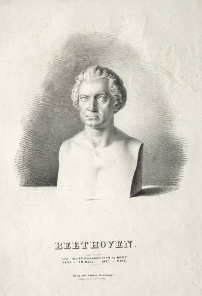 Byste av Ludwig van Beethoven av Josef Kriehuber