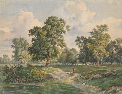 Stort parklandskap, Laxenburg av Josef Kriehuber