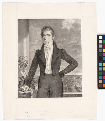 Johann Georg Schwarz (1800-1867, pelshandler) av Josef Kriehuber