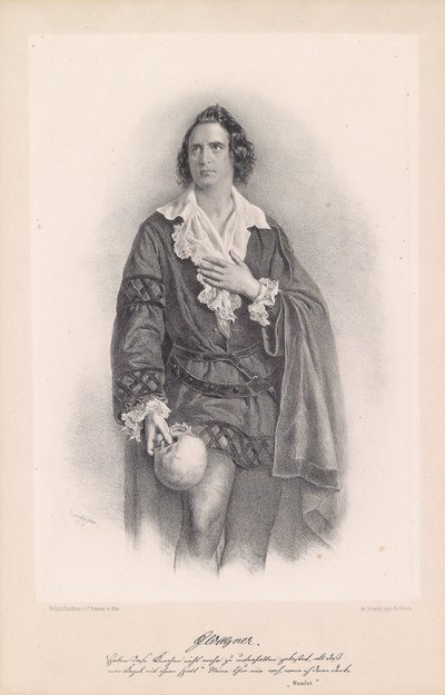 Joseph Wagner som Hamlet av Josef Kriehuber