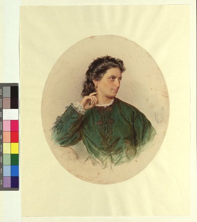 Karoline (?) Jagemann, søster til maleren Ferdinand Jagemann. av Josef Kriehuber