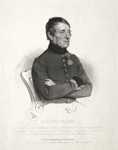 Portrett av Dr. Jospeh Hauer av Josef Kriehuber