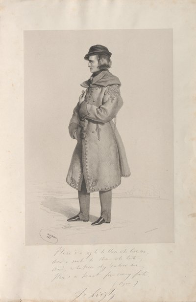 Portrett av Franz Liszt 1811-1886, 1840. av Josef Kriehuber