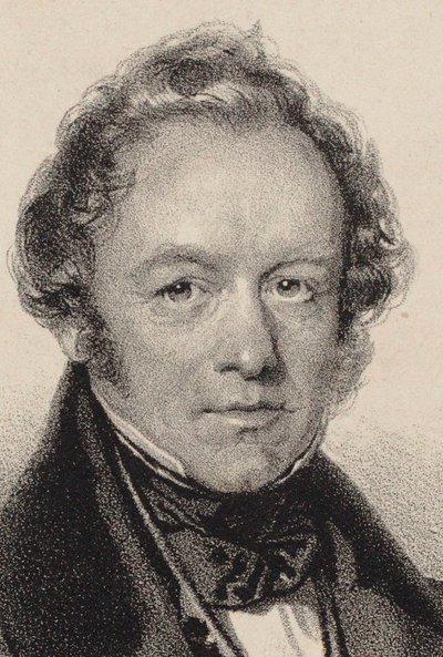 Portrett av komponisten Peter Joseph von Lindpaintner 1791-1856, ca. 1830. av Josef Kriehuber