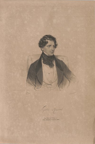 Portrett av operasangeren Agostino Rovere 1804-1865, 1839. av Josef Kriehuber