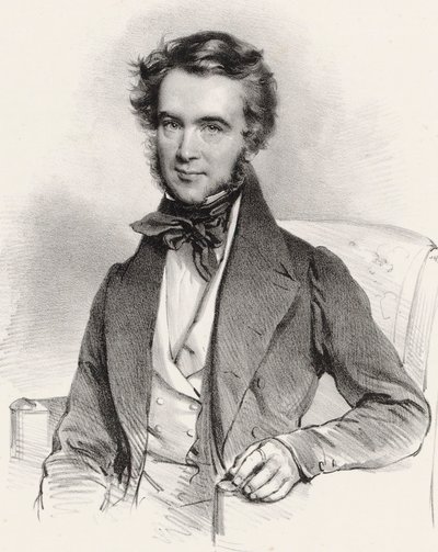 Portrett av fiolinisten og komponisten Karol Lipiski 1790-1861, 1837. av Josef Kriehuber
