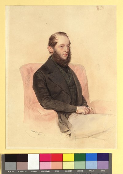 Grev Wilhelm Clemens Westphalen zu Fürstenberg (1818-1883) av Josef Kriehuber