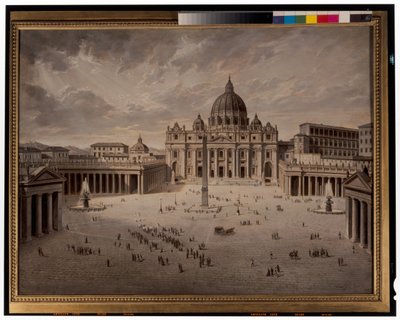 Petersplassen og utsikt over forumet i Roma av Josef Langl