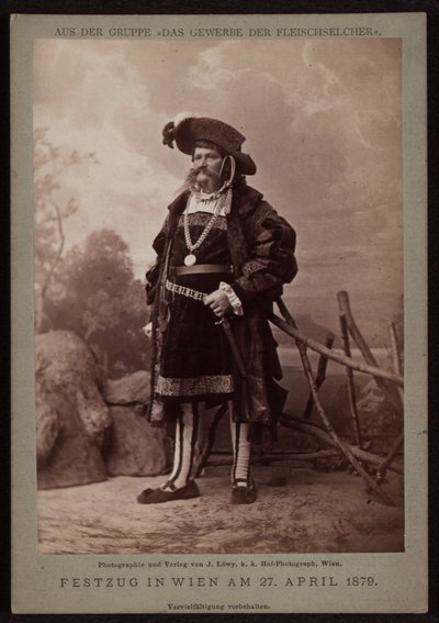 Jos. Ullmann, kjøttsmoker under Makart-paraden i 1879 av Josef Löwy