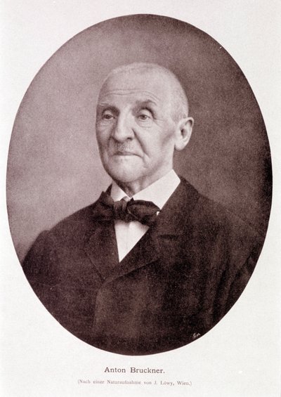 Den østerrikske komponisten og organisten Anton Bruckner (1824 - 1896). av Josef Löwy