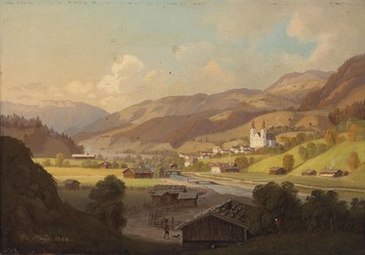 Utsikt over Maria Rain, Kärnten av Josef Mayr