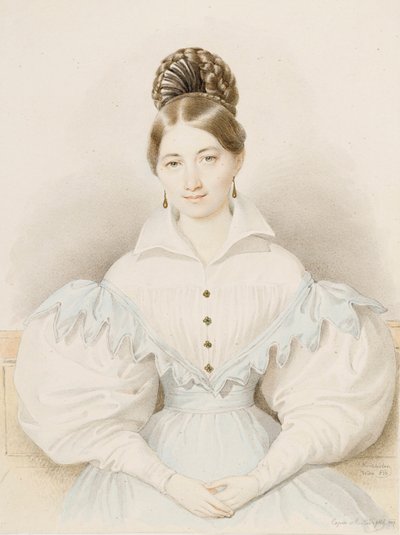 Portrett av Anna Plochl av Josef Nikolaus Kriehuber