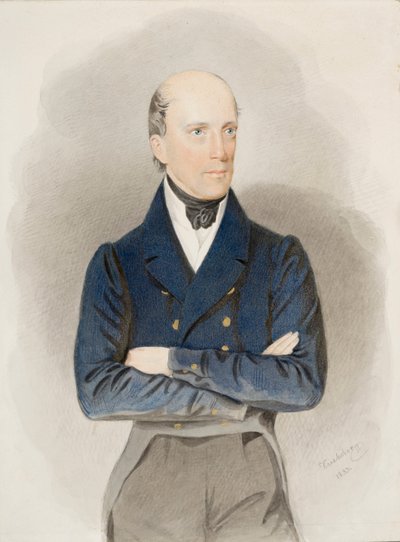 Portrett av erkehertug Johannes av Østerrike (1782-1859) (akvarell på papir) av Josef Nikolaus Kriehuber
