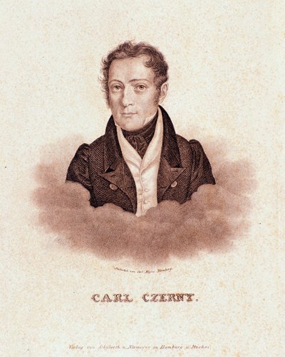 Portrett av Carl Czerny (litografi av Josef Nikolaus Kriehuber